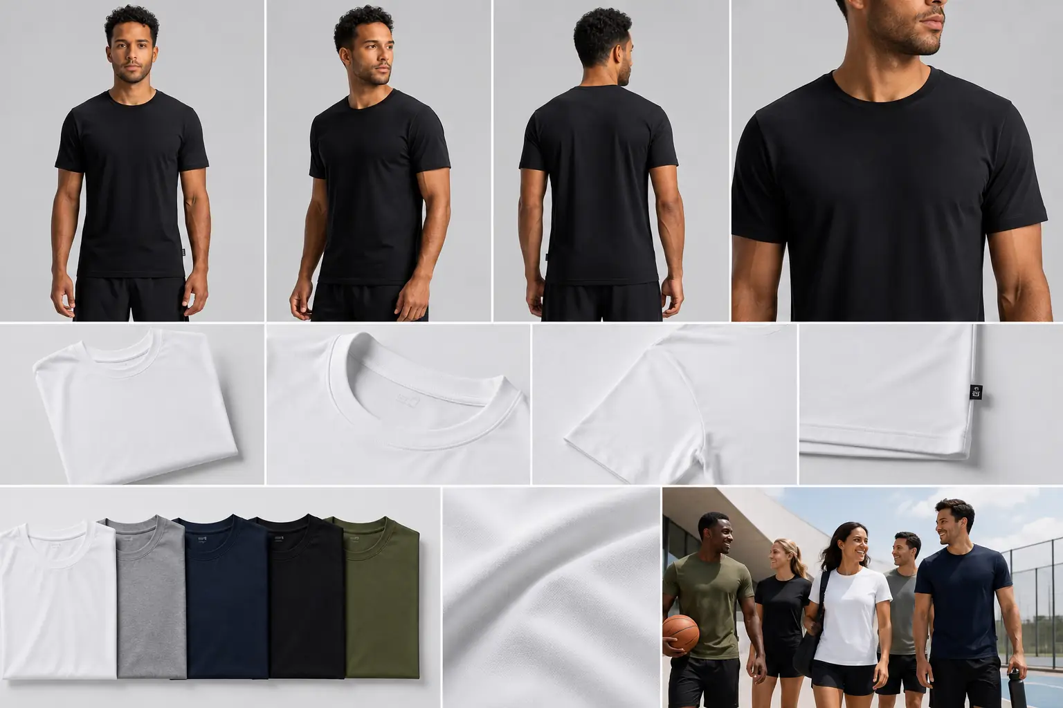 Acabado y costura de remeras deportivas de poliamida Muven